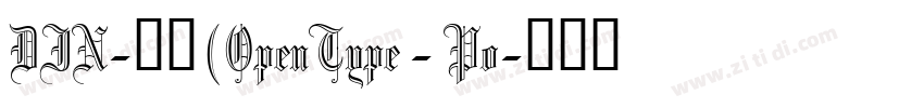 DIN-粗体(OpenType - Po字体转换